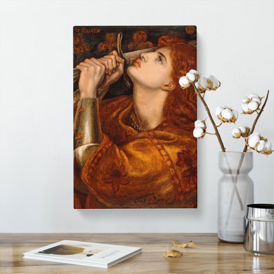 Joan Of Arc by Dante Gabriel Rossetti - Wrapped Canvas Painting