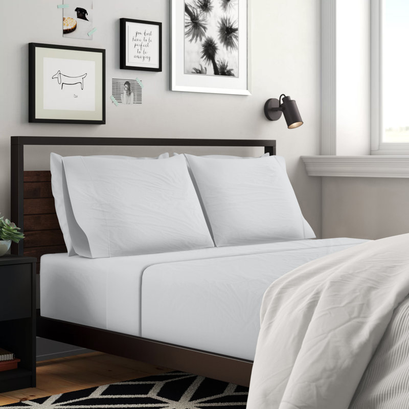 Brushed Microfiber Breathable Wrinkle Resistant Sateen Sheet Set, Full Sheet Set + 1 Fitted Sheet + 2 Pillowcases, Chrome