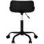 Chaise de bureau à hauteur ajustable - Design ergonomique, aspect cuir noir, base 5 pour enfants ergonomique, revêtement, pivotant sur 360 °
