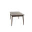 Table de salle à manger rectangulaire moderne avec plateau en bois massif et placage de noyer