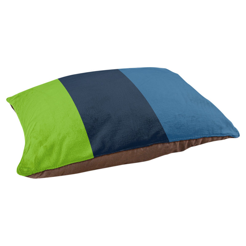 Oreiller rectangulaire designer, Moyen (L 30 po x l 40 po), Vert aurore / bleu minuit / bleu lac