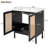 Elegant Rattan Bathroom Vanity