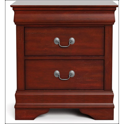 Table de chevet de style transitionnel avec étui anti-poussière, tiroirs à queue d'aronde anglaise et pieds de support pour un rangement élégant