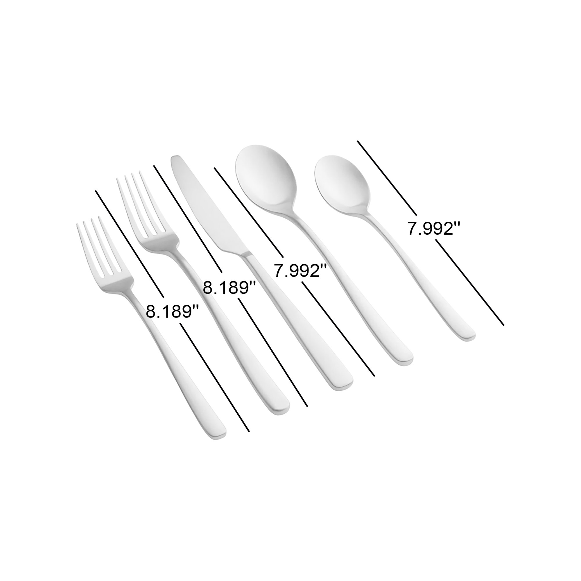  20-Piece Flatware Set, Service For 4, Black