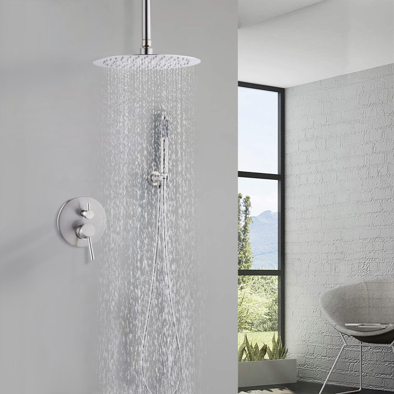Pomme de douche à pluie avec ensemble combiné de poche
