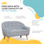 Odie Kids Sofa Children Couch Toddler Armchair Seat Bedroom Nursery Grey