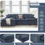 Canapé modulaire en L en chenille Boneless-1435157146