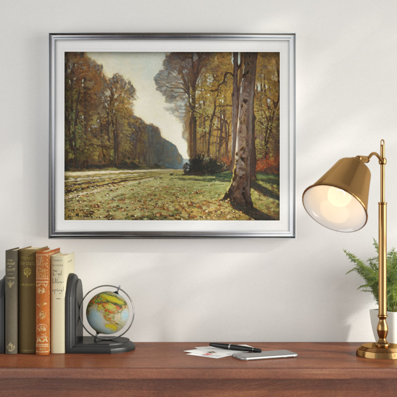 « the road of chailly » par claude monet, impression, Argent, H 31 po x l 43 po x P 1,5 po