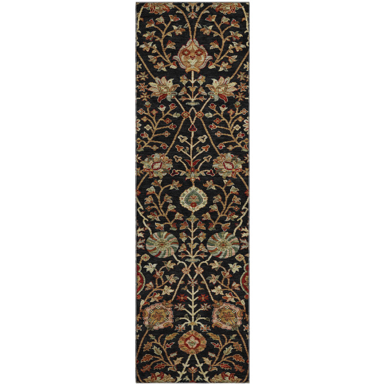 Premium Machine Washable Dahl AMF1085 Floral Rug