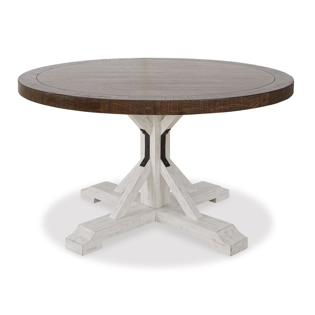 Dayren Pine Round Dining Table August Grove®