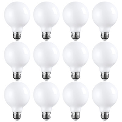 4.5W (60W Eqv.) G25 LED Globe Light Bulb, Dimmable LED Round Frosted Vanity Light Bulb for Bathroom, Soft White, UL Listed, E26 Base