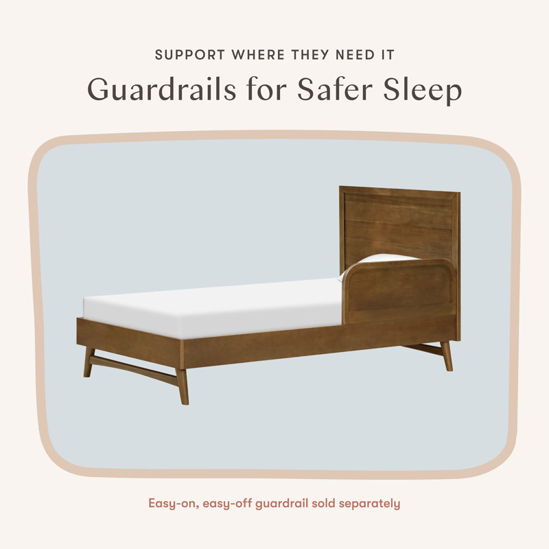 Palma Full Bed, Natural Walnut, Twin