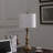 27.5" In Coastal Wood Effect Polyresin Table Lamp