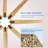 76 Inch Ceiling Fan With Lights Remote Control 8 Solid Wood Blades With 18W Dimmable Led Light