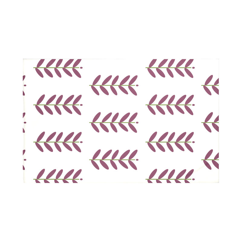 Jeté Petal Pusher, L 60 po x l 50 po, Smog (blanc cassé / mauve)