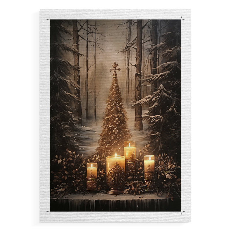 Fêtes de Noël, art Dxxx - impression sur toile seulement - non encadrée, H 12 po x l 8 po