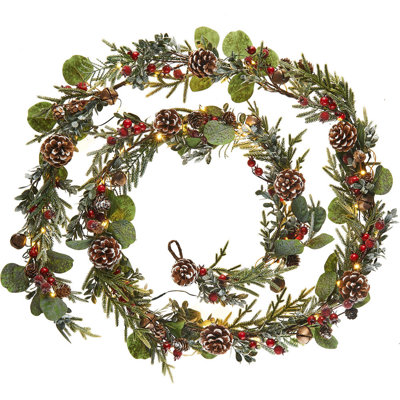 20.32cm Lighted Faux Garland with Lights
