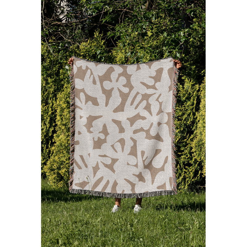 Jeté en coton Sheri, 50 x 70, Beige