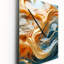 Horloge murale Bold Gold Elegant Wave On Blue - Abstract Shapes-99637618