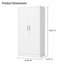 Grande armoire de rangement verrouillable en métal de 71 pouces avec 4 tablettes réglables pour la salle de classe du garage
