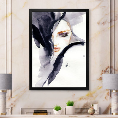 Portrait d'un élégant mannequin XVIIIe - œuvre d'art sur toile Glam