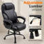 Fauteuil de bureau de direction grande taille, assise extra-large et profonde, revêtement en cuir PU rembourré de 16 cm d'épaisseur, dossier haut inclinable-998316997