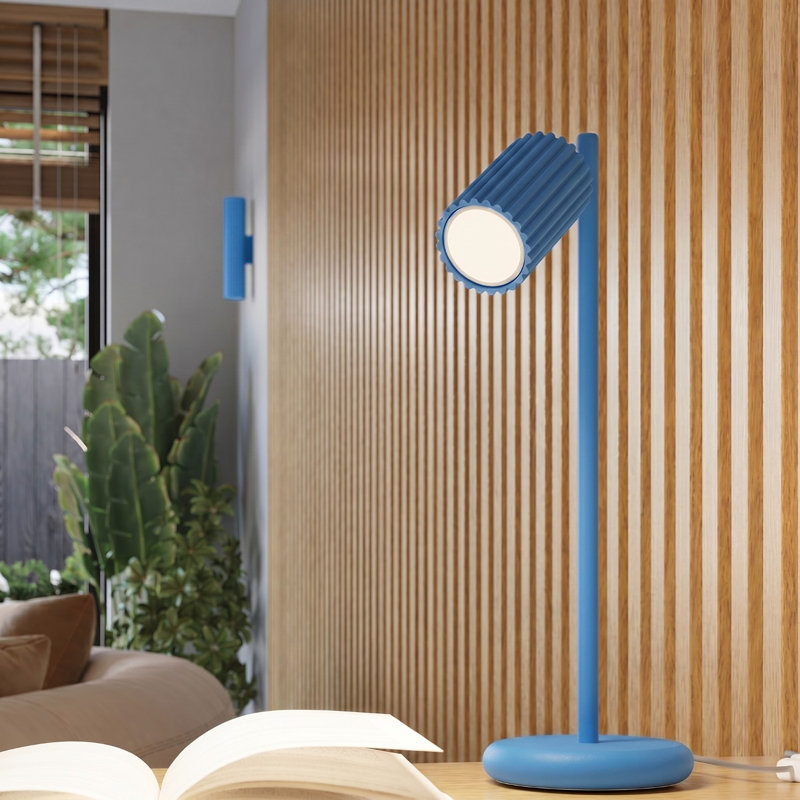 Karbon Aluminium Flush Mount, Light Blue, 81x6,5x16,5 cm