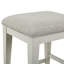 Ensemble de table de canapé 3 pièces Aelia avec 2 tabourets rembourrés Aelia