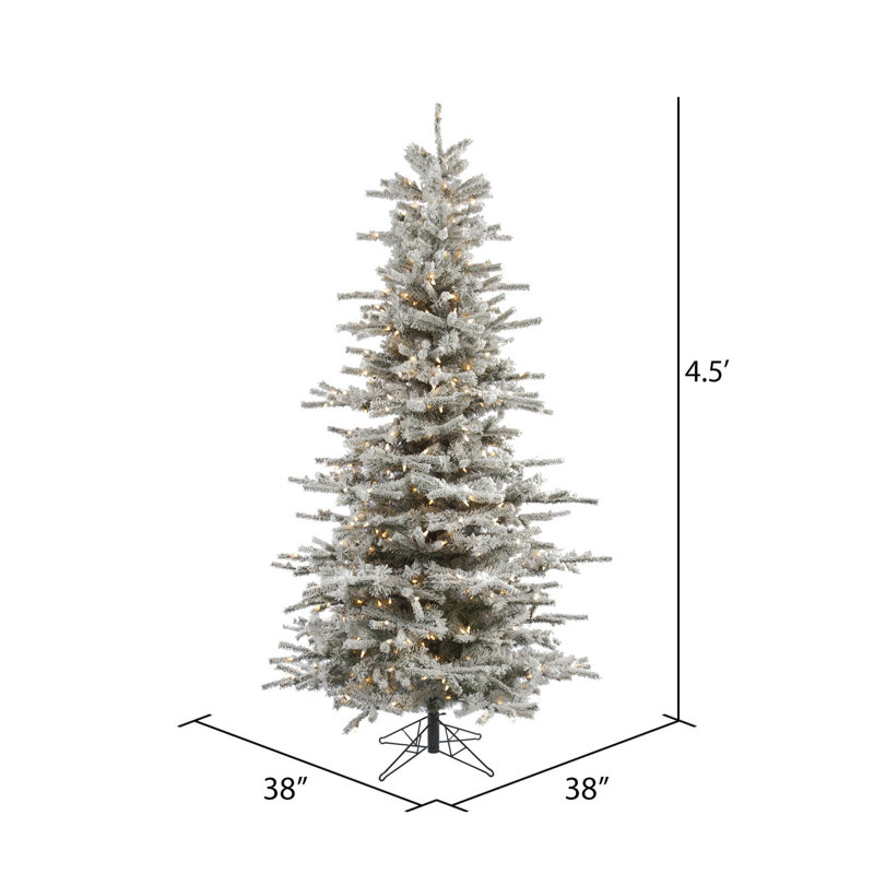 Lighted Artificial Spruce Christmas Tree, 4.5' H