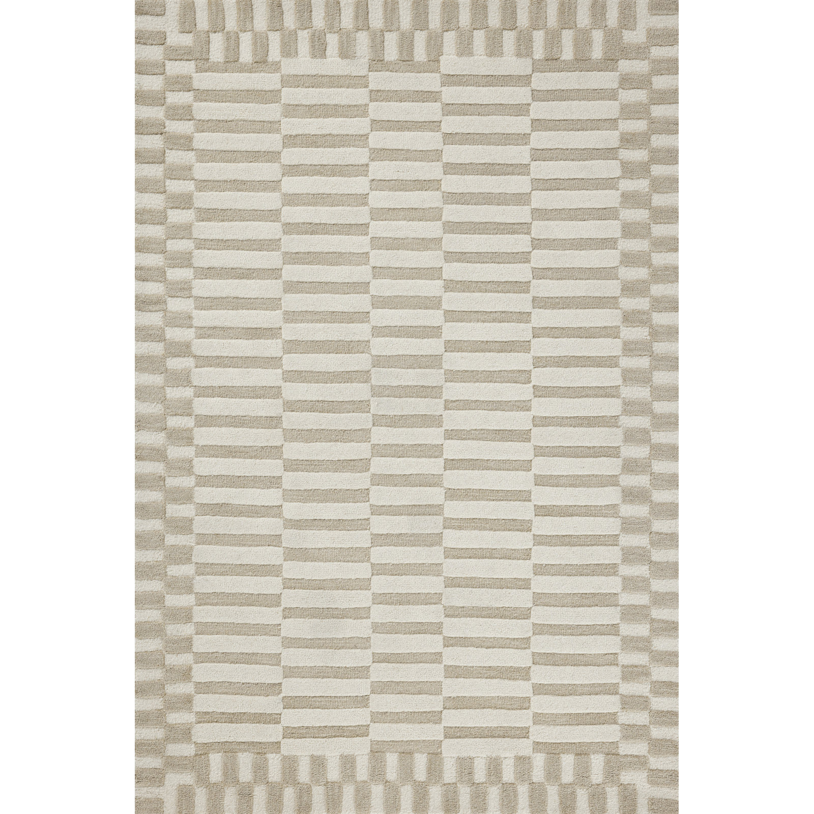 Chris Loves Julia x Loloi Bradley Ivory Beige Rug, Rectangle 2'3" x 3'9"