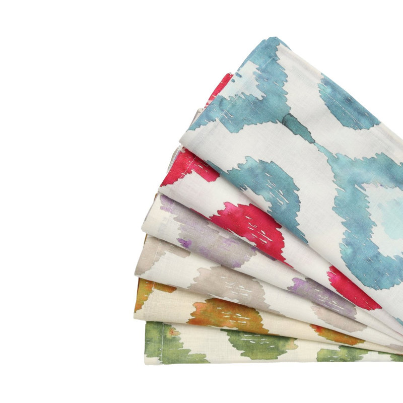 Watercolor Ikat Napkin, Rust