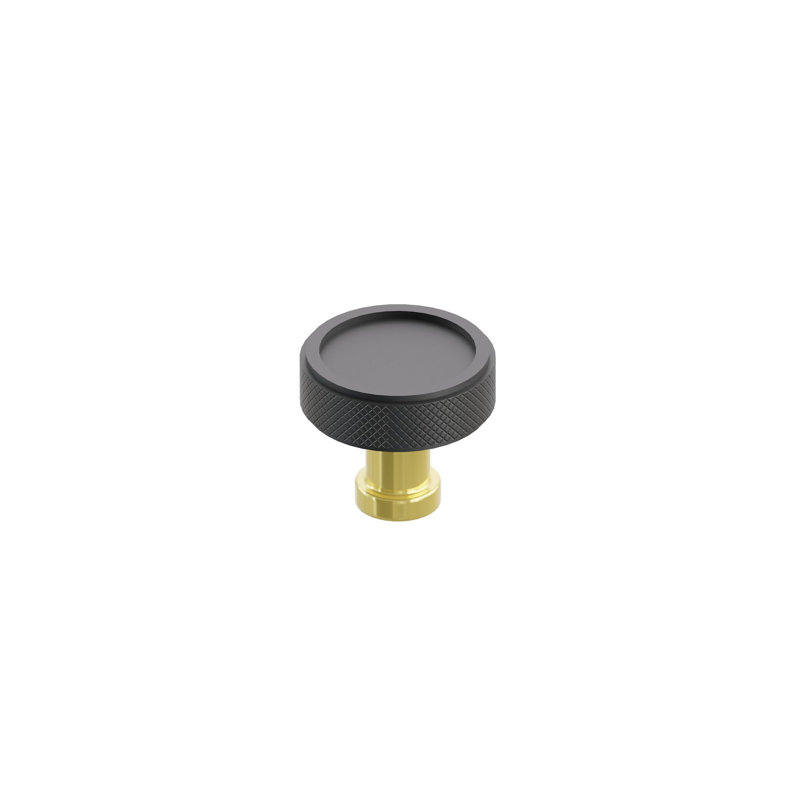 Barre de meuble-lavabo Emtek Select, Laiton non laqué / noir mat, 1 3/8"