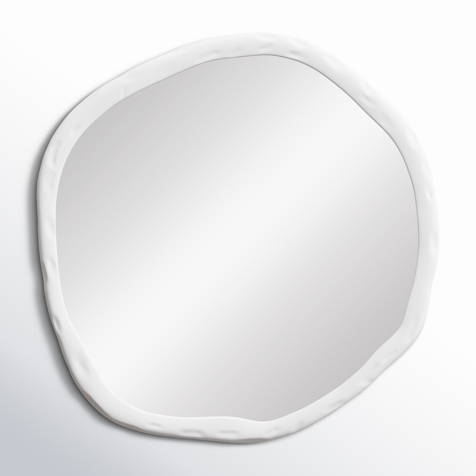 Nola Distressed Accent Mirror, 24" x 24", White