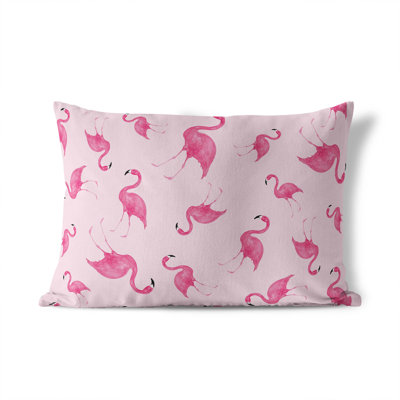 Summer Flamingo Outdoor Pillow