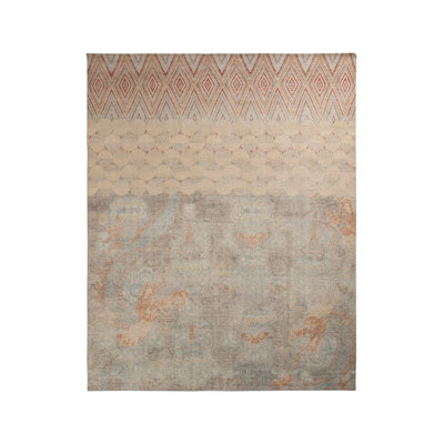 Distressed Homage Hand Knotted Wool Area Rug
