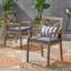 CHAISE DE SALLE À MANGER PERLA, 2PCS avec 2 coussins, gris