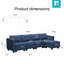 Canapé modulaire modulaire rembourré en polyester Ashbury Hunsicker-688202802