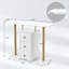 Console 47,2 po blanc et or avec rangement à 3 tiroirs - table d'appoint moderne Glam
