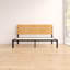Eleanor Modern Metal Bed frame with Bamboo Headboard-21440698