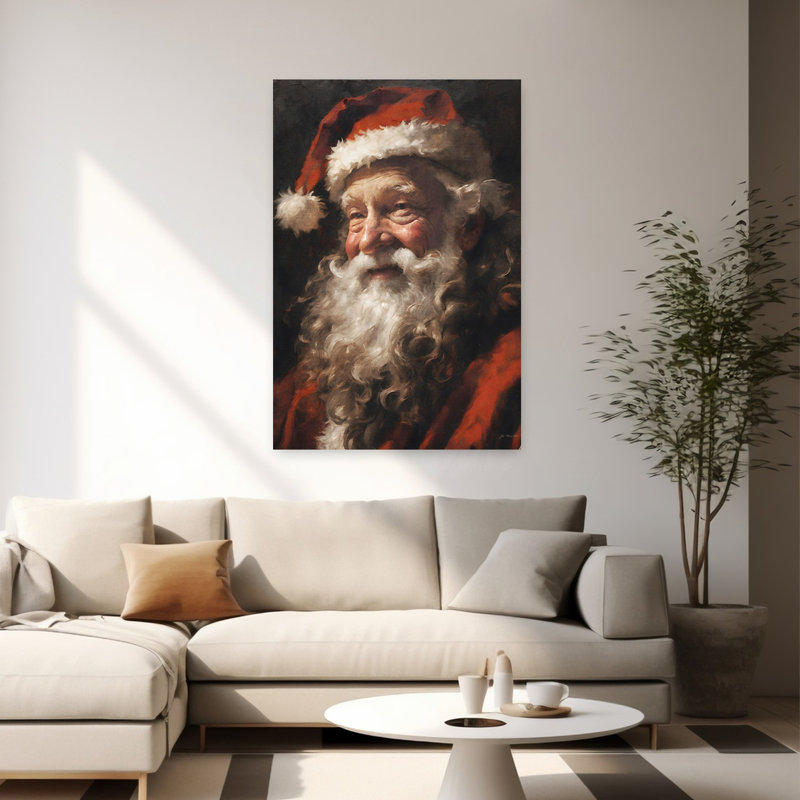 «Papa Noel», art contemporain abstrait, H 60 po x l 40 po