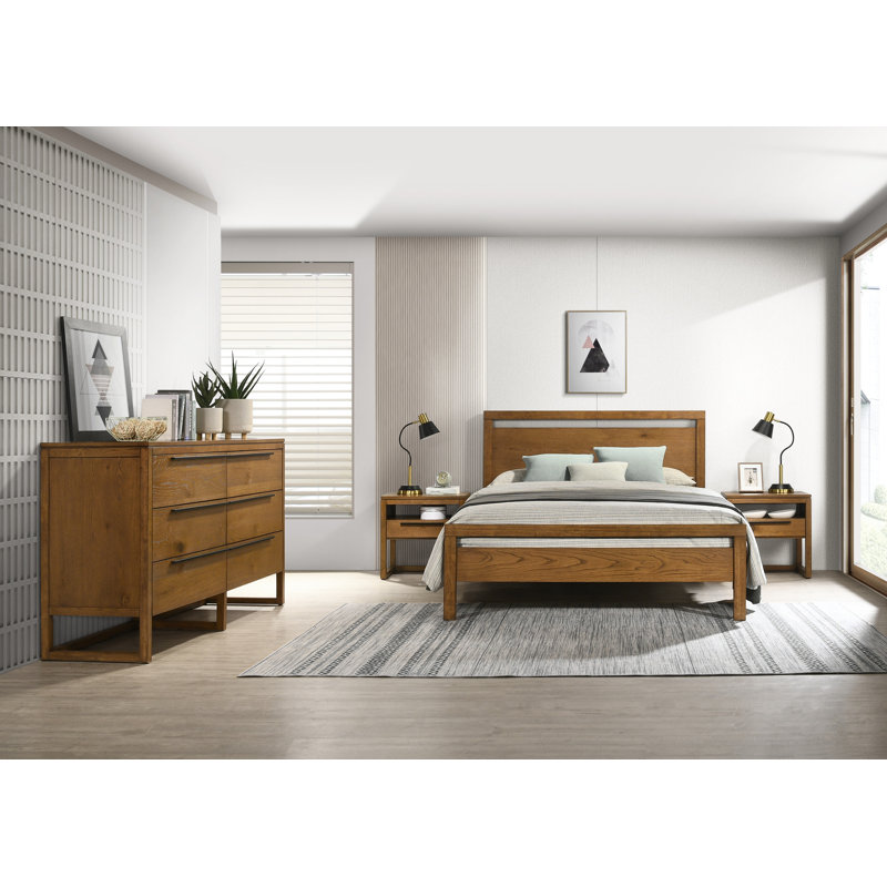 Table de chevet Bloc, Walnut