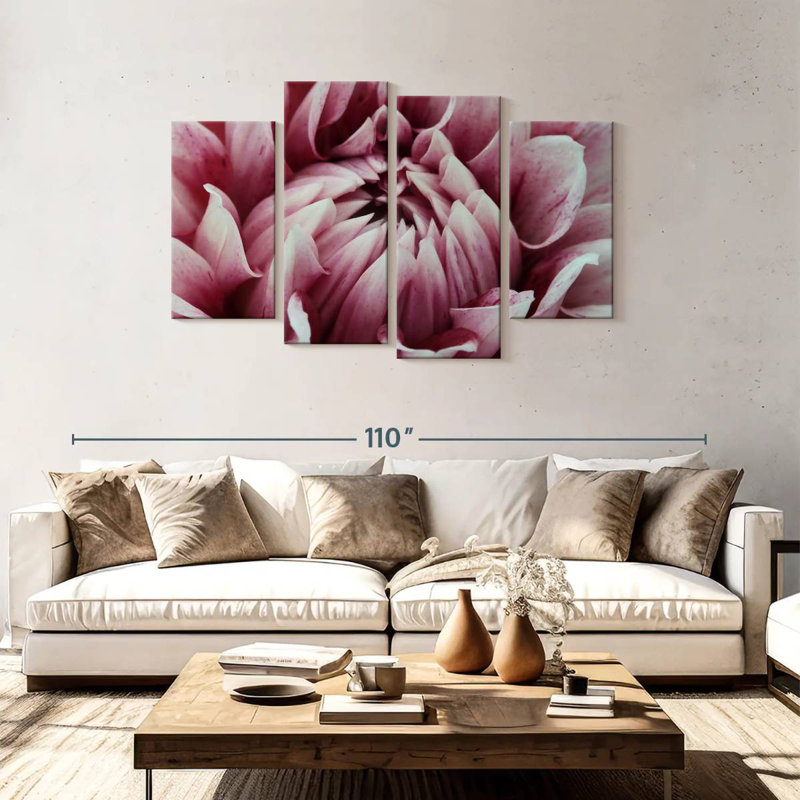 Pink Dahlia Fantasy, 48" H x 75" W