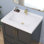 30 In. W X 22 In. D Solid Surface White Rectangular Single Sink Bath Vanity Top With Backsplash And Basin Countertop