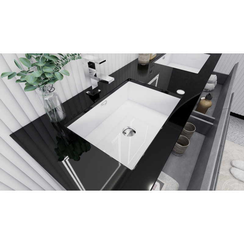 Reyes 58.5'' Double Bathroom Vanity Base Only, Cement Gray