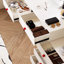 Coiffeuse avec miroir lumineux, 5 tiroirs, 1 chaise