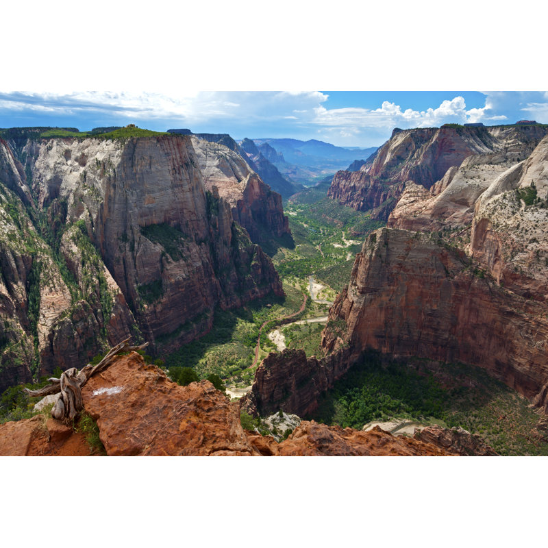 Zion Canyon From Observation Point by Fabernova - Wrapped Canvas Print, 61cm H x 91cm W x 3.8cm D