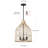 3-Light beige rattan iron art adjustable light pendant lamp