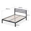 Christiano Metal Bed Frame with Headboard-20407041