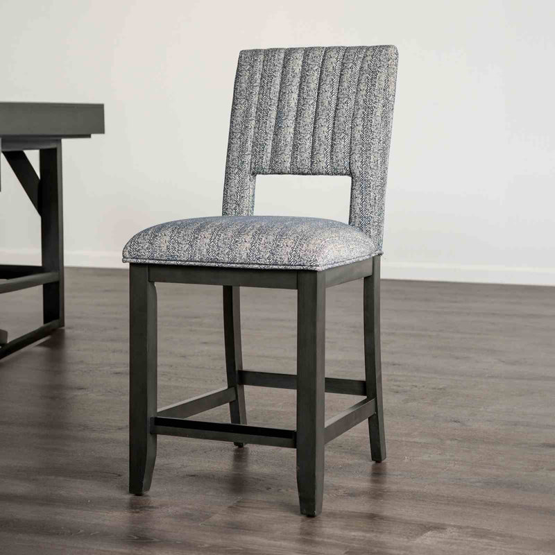 Chaise à hauteur de comptoir 2 pièces de style transitionnel