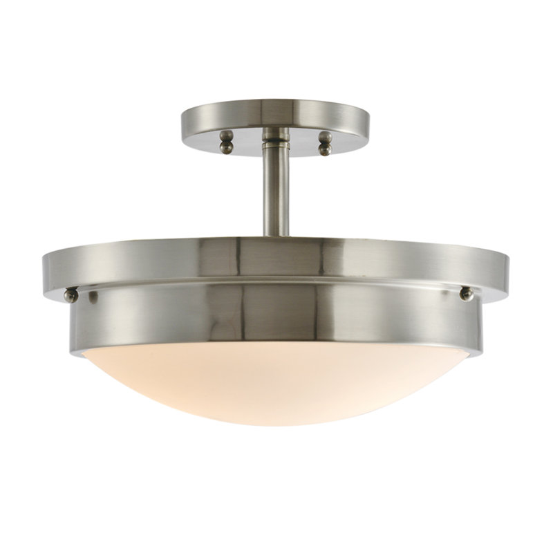 Harris Dual Mount Ceiling Light in Satin Nickel, 2-Light